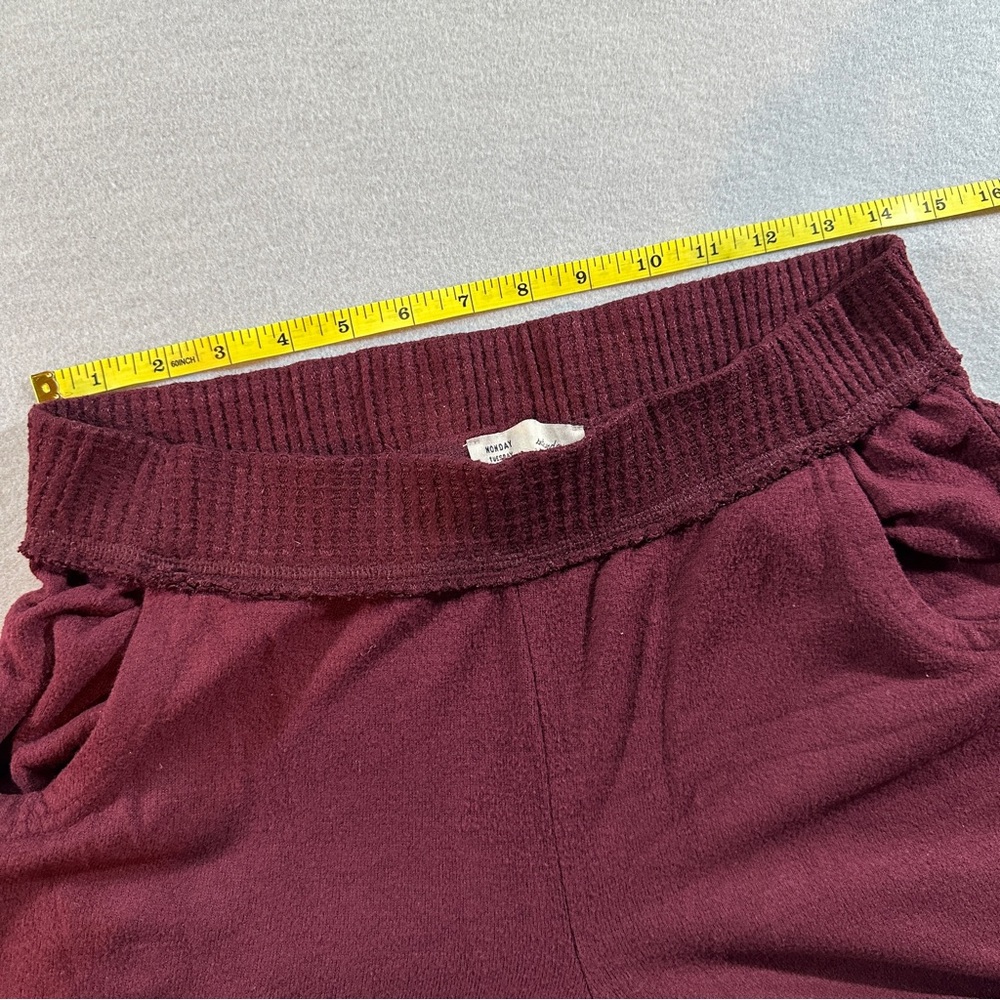 Saturday Sunday Anthropologie Maroon Lounge Pants Size Small Cozy Loungewear - Picture 2 of 10